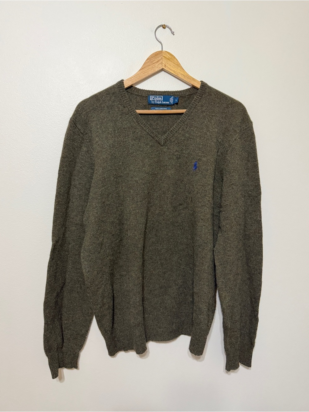 Ralph Lauren Oversized Vintage Wool Sweater Size Medium or Large Green - Picture 2 of 8